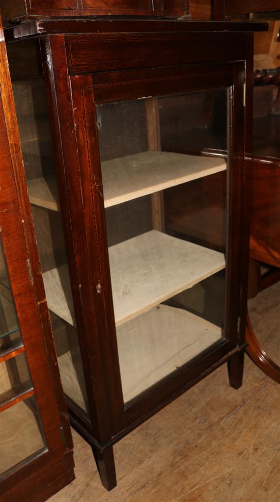 Small inlaid glazed cabinet